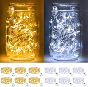 Luces <span class=keywords><strong>de</strong></span> <span class=keywords><strong>hadas</strong></span> a pilas con 3 modos, mini luces centelleantes <span class=keywords><strong>de</strong></span> alambre plateado para tarros Mason, centros <span class=keywords><strong>de</strong></span> mesa <span class=keywords><strong>de</strong></span> boda y Navidad - Product Image 1