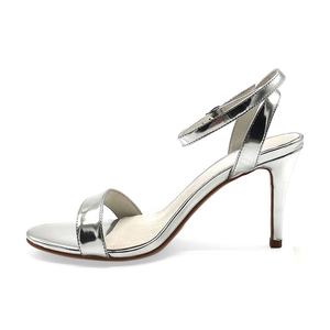 Sandalias de tacón alto con tiras cruzadas para mujer, zapatos elegantes con hebilla metálica de cuero de vaca - Product Image 4