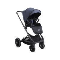 Poussette 3-en-1 avec nacelle et siège auto réversible, poussette de voyage pliable à vue haute pour nouveau-nés jusqu'à 3 ans, garçons et filles