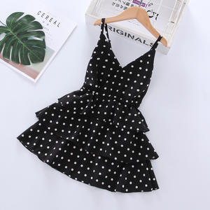 Articles les plus vendus : Robe décontractée sans manches pour enfants, imprimée à pois, style jupe gâteau, pour fêtes, vente en gros Chine - Product Image 4