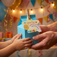 Boîte en papier alimentaire recyclé, 5 couleurs unies, pour bonbons et friandises, avec logo personnalisable, idéale pour les cadeaux de fête d'anniversaire ou de naissance