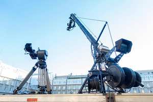 Equipo de transmisión profesional, <span class=keywords><strong>Andy</strong></span> jib, grúa de cámara 3 o 4 ruedas, dolly kit 3m a 17m, fabricante de China - Product Image 5