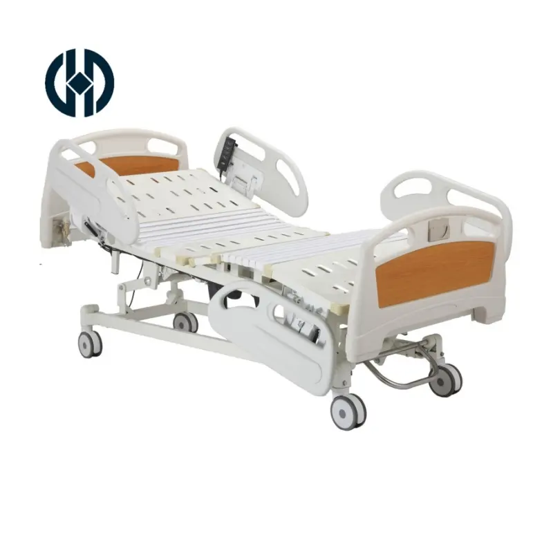 Tıbbi mobilya çok fonksiyonlu ICU beş fonksiyonel elektrikli ayarlanabilir hastane yatağı ile tartı hastane yatağı