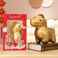 Mascotte du zodiaque de l'année du Cheval 2026, jouet en peluche super doux, rembourrage en coton PP, 31-50 cm, cadeau de réunion annuelle, souvenir du Nouvel An