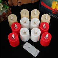 Bougies LED électriques, en plastique, sans flamme, avec télécommande, vente en gros, 50 pièces