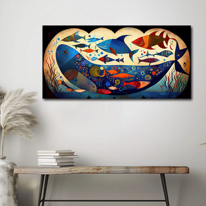 Gros Mer Nature Fond Poissons Conception Sous-Marine Créatures Abstraites Pour La Décoration De La Maison - Product Image 1