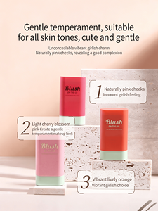 HiVi Crema de <span class=keywords><strong>Colorete</strong></span> en Bruma Hidratante, <span class=keywords><strong>Colorete</strong></span> en Barra Mate Natural Reparador Facial 18g, Bajo MOQ, Maquillaje Profesional de Alta Calidad - Product Image 4
