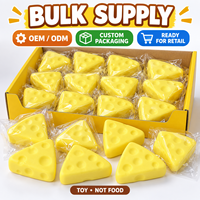 Bloc de fromage réaliste HD, jouet anti-stress non comestible en TPR durable, jouet farfelue pour amis de 14 ans et plus, stock disponible