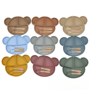 Service de table <span class=keywords><strong>Mickey</strong></span> <span class=keywords><strong>Mouse</strong></span> classique en quatre pièces, anti-chute, anti-brûlure, facile à nettoyer, en gel de silice, <span class=keywords><strong>vaisselle</strong></span> complémentaire pour bébé - Product Image 3