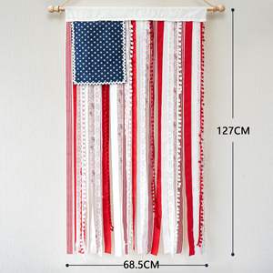 زينة خارجية ليوم الرابع من يوليو، أعلام عيد الاستقلال، رايات معلقة خارجية مطرزة، لافتة وطنية لتزيين الساحة - Product Image 6