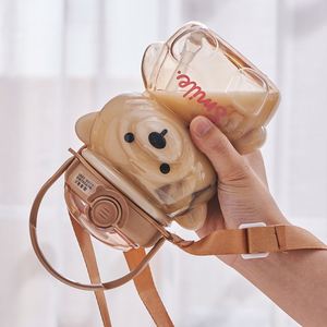 Vaso Infantil con Diseño de Oso, Creativo y Divertido, con Pajita, Antiderrames, Portátil para Niños - Product Image 3