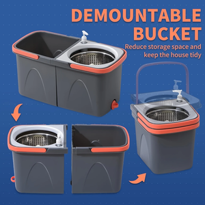 Haoshen Sợi Nhỏ Lau Pad Cross-Biên Giới Hot Chia Xô Với Gấp Thiết Kế Quay Lau Tách Đầu Quay Lau - Product Image 2