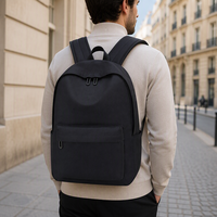 Sac à dos portable personnalisé en polyester durable unisexe avec fermeture éclair, 15 pouces, pour adolescents, étudiants, usage quotidien, voyages et école