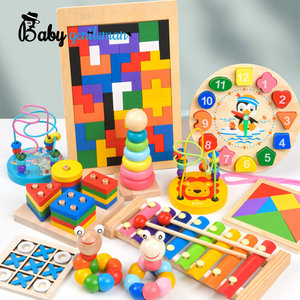 Ensemble de jouets <span class=keywords><strong>Montessori</strong></span> en bois pour tout-petits-<span class=keywords><strong>Kit</strong></span> d'apprentissage éducatif tout-en-un avec activités multiples Z12758D - Product Image 2