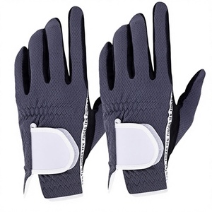 Gants de golf pour homme en cuir de chèvre blanc respirant de haute qualité, pour droitier, avec logo personnalisable et fermeture à enfiler, pour le sport - Product Image 2