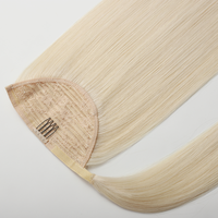 Extensions de cheveux naturels vietnamiens Remy, queue de cheval droite à clipser, base en maille respirante, 12-30 pouces, blond, vente en gros, usage quotidien