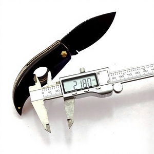 Cortador de Cigarros Redondo al por Mayor, Cuchillo de Bolsillo de Acero de Damasco con Mango de Cuerno de Búfalo, Accesorios para Cigarros - Product Image 3