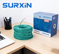 Kabel Ethernet Cat6 CCA 550MHz 23AWG Solid UTP 305m Kabel Jaringan LAN Kecepatan Tinggi 1000ft 4 Pasang