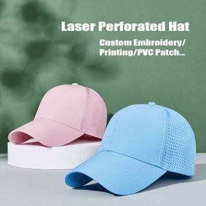 Gorra Deportiva Personalizada de 6 Paneles con Logotipo Bordado, Gorra de Béisbol de Poliéster con Orificios Cortados con Láser - Product Image 2