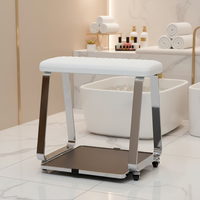 Chaise de pédicure portable carrée F3 en gros, chariot de bain de pieds de luxe confortable avec étagère de rangement