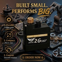 Mini Servomoteur Numérique Sans Noyau 2G 180° pour Usine °   Micro-moteur à engrenages en cuivre JST à 3 fils pour modèle RC, drone, robot, en vrac