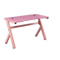 Bureau de jeu pour ordinateur de 1,2 m avec pieds en forme de Z, plateau en MDF, structure en métal, table de jeu pour utilisation informatique, rose, marque SZD, SGD-1505