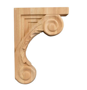 Corbeaux et supports en bois de style moderne du milieu du siècle, bois massif, écologique, hôtel, villa, intérieurs de maison, support GRG - Product Image 1