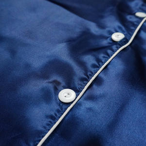 Pijama de cintura elástica de tejido suave de seda helada transpirable para mujer, conjunto de ropa de dormir de manga corta, nuevo diseño - Product Image 4