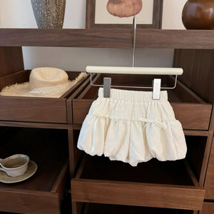 Girls Knitted Top Tulip Pants Set Solid Color Cotton Summer School Style Two Piece Outfit - Product Image 2