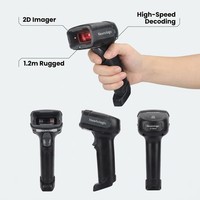 Escáner de Código de Barras 2D USB Portátil, Conexión Directa, 360° °   Escaneo Omnidireccional, Lector de Códigos QR de Alta Resolución de 4mil para Farmacias y Puntos de Venta Médicos
