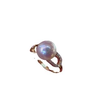 S925 Silver <b>Ring</b> Accessory DIY Fashion Edition with 9-10mm Beads and 1801 Stand Empty Stand for <b>Pearl</b> Jewelry - Product Image 5