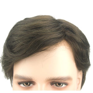 New Style Raw Indian Remy Human Hair Lace Front <strong>Man</strong> Hair <strong>Wig</strong> Natural for Curls Toupee 24mm Texture - Product Image 4