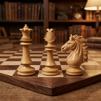 Jeu d'échecs en bois de qualité supérieure Jeux de société avec pièces de jeu de table Exportation directe