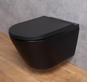 Ventas calientes de <span class=keywords><strong>Bolina</strong></span>, artículos sanitarios de Color negro, venta al por mayor, inodoro colgado en la pared sin montura de estilo europeo - Product Image 3