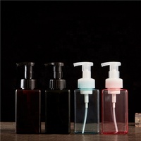 Bouteille carrée en PETG de 250 ml, 450 ml, 650 ml avec pompe à mousse pour savon liquide, vente en gros