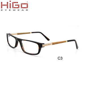 Haute Qualité Acétate Optique Lunettes Cadre avec Temple <span class=keywords><strong>En</strong></span> <span class=keywords><strong>Bois</strong></span> de Fabrication de la Chine - Product Image 3