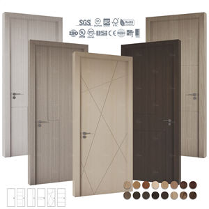 Puertas Interior de Dormitorio Decoradas con Certificación CE Madera Maciza con Marco Roble - Product Image 3