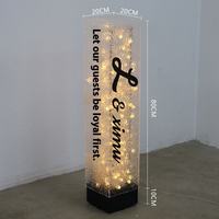 Kreative Steinmuster-Acryl-LED-Leuchte mit Beweglicher Vertikaler Bodenbeleuchtung Rechteckiger LED-Leuchtkasten