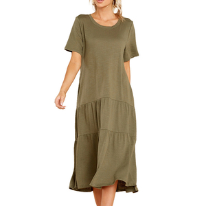 Ropa de mujer Estampado de camuflaje Slim Fit Levantamiento Vestidos de bolsillo Moda Turn Down <span class=keywords><strong>Collar</strong></span> Botón Vestido de talla grande/ - Product Image 2