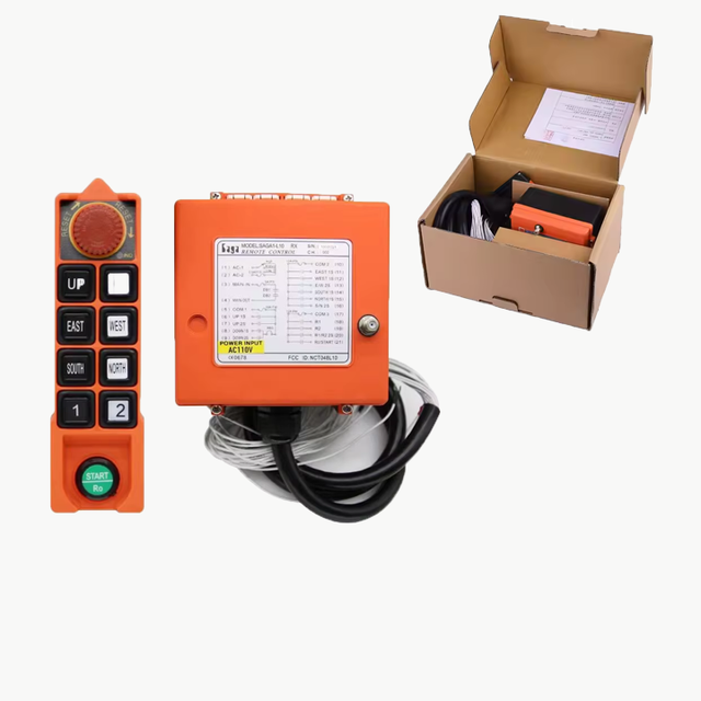 AC110v 220v 380v SAGA1-L10 Genuine China Waterproof IP66 8 Button Double Speed Industrial Wireless 315/433MHz 100m Remote
