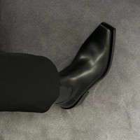 Bottes courtes unisexes noires à talon carré épais et semelle épaisse pour homme et femme, tendance mode, vente en gros