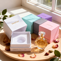 Boîte d'emballage personnalisée en carton rigide blanc avec laminage brillant et revêtement UV pour produits de soin de la peau, parfums et cosmétiques