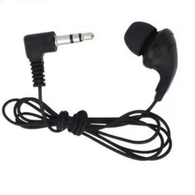 3.5mm Disposable Wired Mono Earphone One Ear Earphone Single Side Disposable Headphone Headset