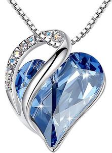 Amor corazón colgante collar con cristales de <span class=keywords><strong>Swarovski</strong></span> Birthstone joyería regalos para mujeres - Product Image 3