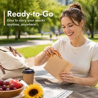 Sacs en papier kraft brun biodégradables écologiques avec design de luxe imprimé à l'écran pour les hamburgers, les sandwichs, les beignets et plus encore