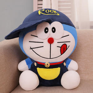 Boneka Kucing Gemuk Biru Lucu dengan Topi, Bantal Kucing Bulat Besar, Cocok untuk Anak Laki-laki dan Perempuan Sebagai Hadiah Festival - Product Image 6
