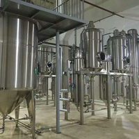 Evaporador Industrial de Doble Efecto al Vacío para Línea de Procesamiento de Concentración de Jugo de Frutas, Mermelada y Sirope