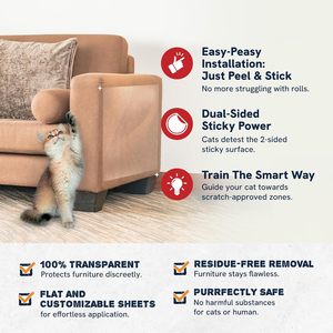 <span class=keywords><strong>Protector</strong></span> de <span class=keywords><strong>muebles</strong></span> para arañazos de gato, protectores de esquina de sofá transparentes para gatos de interior, grifo adhesivo antiarañazos disuasorio - Product Image 4