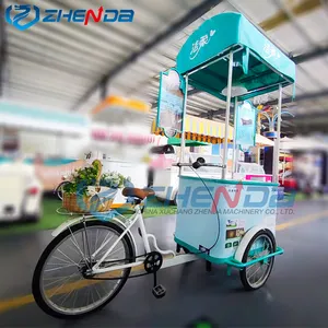 Mobiele Streetfood Trolley Suikerspin Floss Popcorn Maker Machine Cart Voor Snack Fast Food Kar Push