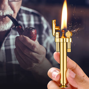 ไฟแช็คน้ำมันก๊าดทรงเพรียวบาง ดีไซน์สร้างสรรค์ แยกส่วนได้ ทำจากทองเหลือง สไตล์เรโทร พร้อมล้อลับแบบหมุน ใช้ได้กับน้ำมันเบนซิน พกพาสะดวก เหมาะสำหรับผู้ชาย - Product Image 2